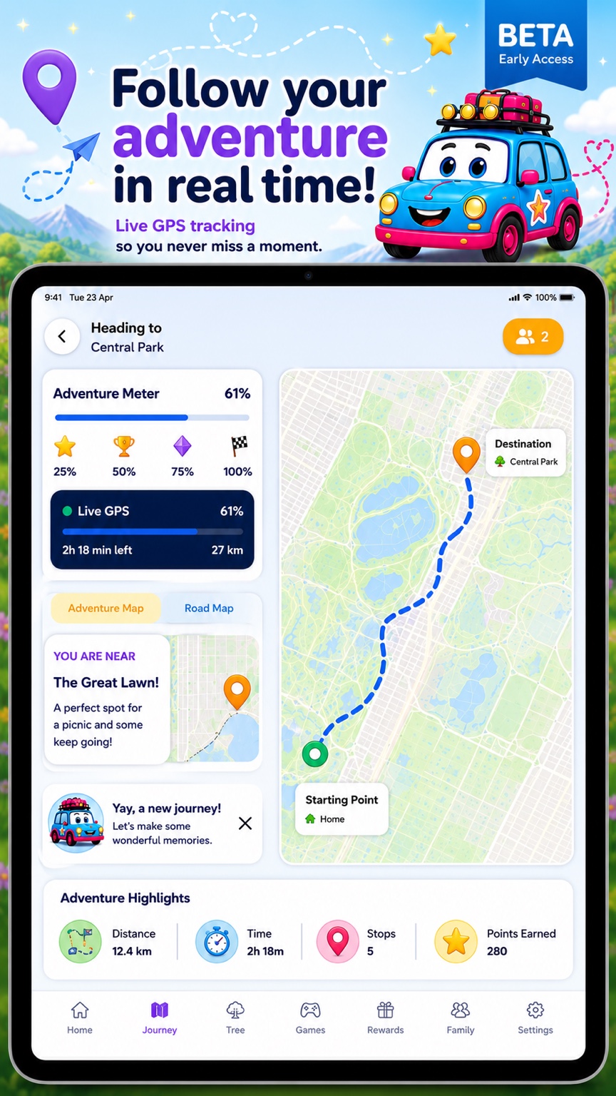 Journiverse journey tracking experience
